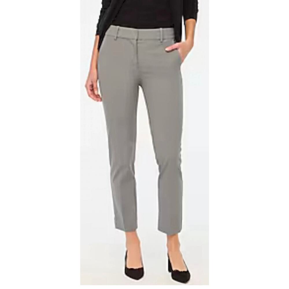 J. Crew Slim Ruby Crop Pants Grey Heather Graphite Stretch Twill Size 6. NWT